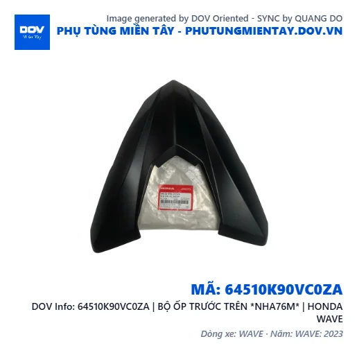 64510K90VC0ZA | BỘ ỐP TRƯỚC TRÊN *NHA76M* | HONDA WAVE — 64510K90VC0ZA