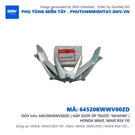 64520KWWV00ZD | NẮP DƯỚI ỐP TRƯỚC *NH411M* | HONDA WAVE, WAVE RSX 110 — 64520KWWV00ZD