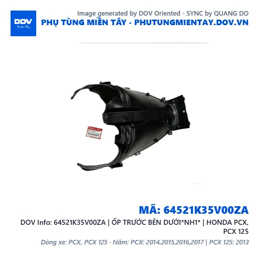 64521K35V00ZA | ỐP TRƯỚC BÊN DƯỚI*NH1* | HONDA PCX, PCX 125 — 64521K35V00ZA