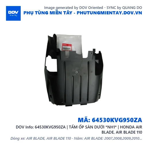 64530KVG950ZA | TẤM ỐP SÀN DƯỚI *NH1* | HONDA AIR BLADE, AIR BLADE 110 — 64530KVG950ZA