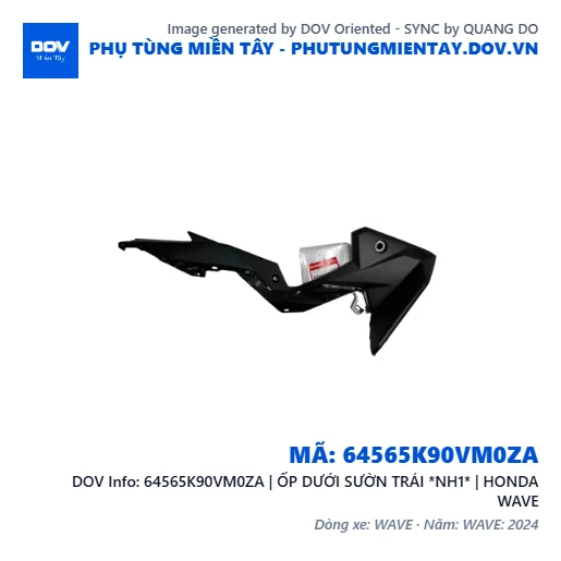 64565K90VM0ZA | ỐP DƯỚI SƯỜN TRÁI *NH1* | HONDA WAVE — 64565K90VM0ZA