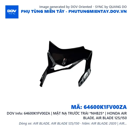 64600K1FV00ZA | MẶT NẠ TRƯỚC TRÁI *NHB25* | HONDA AIR BLADE, AIR BLADE 125/150 — 64600K1FV00ZA