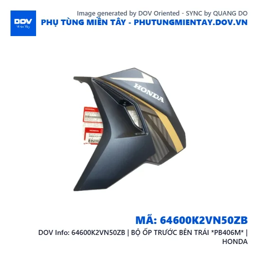 64600K2VN50ZB | BỘ ỐP TRƯỚC BÊN TRÁI *PB406M* | HONDA — 64600K2VN50ZB
