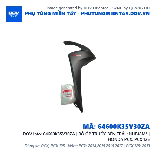 64600K35V30ZA | BỘ ỐP TRƯỚC BÊN TRÁI *NHB18M* | HONDA PCX, PCX 125 — 64600K35V30ZA