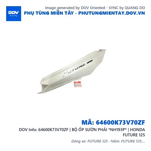 64600K73V70ZF | BỘ ỐP SƯỜN PHẢI *NH193P* | HONDA FUTURE 125 — 64600K73V70ZF