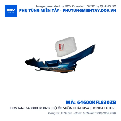 64600KFL830ZB | BỘ ỐP SƯỜN PHẢI B154 | HONDA FUTURE — 64600KFL830ZB