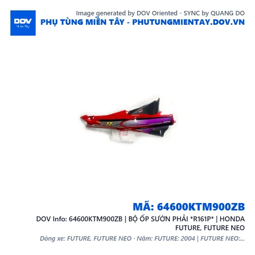 64600KTM900ZB | BỘ ỐP SƯỜN PHẢI *R161P* | HONDA FUTURE, FUTURE NEO — 64600KTM900ZB