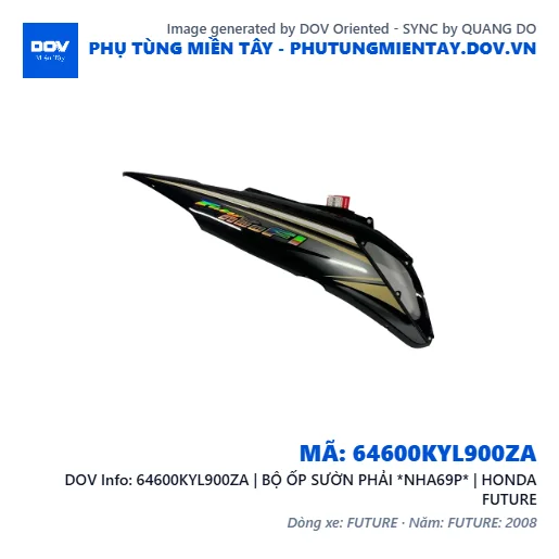 64600KYL900ZA | BỘ ỐP SƯỜN PHẢI *NHA69P* | HONDA FUTURE — 64600KYL900ZA