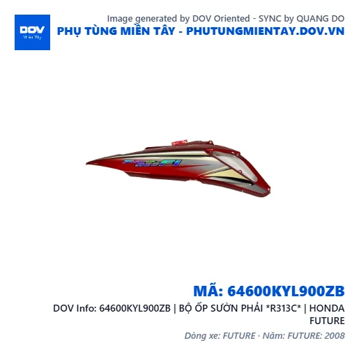 64600KYL900ZB | BỘ ỐP SƯỜN PHẢI *R313C* | HONDA FUTURE — 64600KYL900ZB