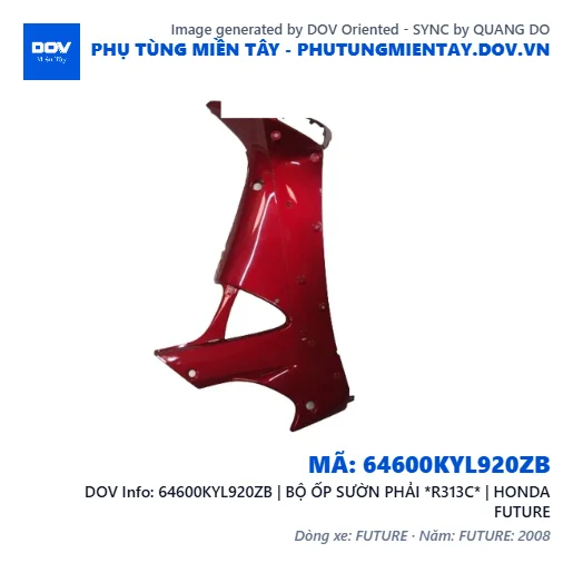 64600KYL920ZB | BỘ ỐP SƯỜN PHẢI *R313C* | HONDA FUTURE — 64600KYL920ZB