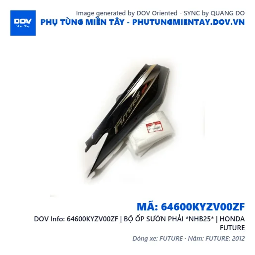 64600KYZV00ZF | BỘ ỐP SƯỜN PHẢI *NHB25* | HONDA FUTURE — 64600KYZV00ZF
