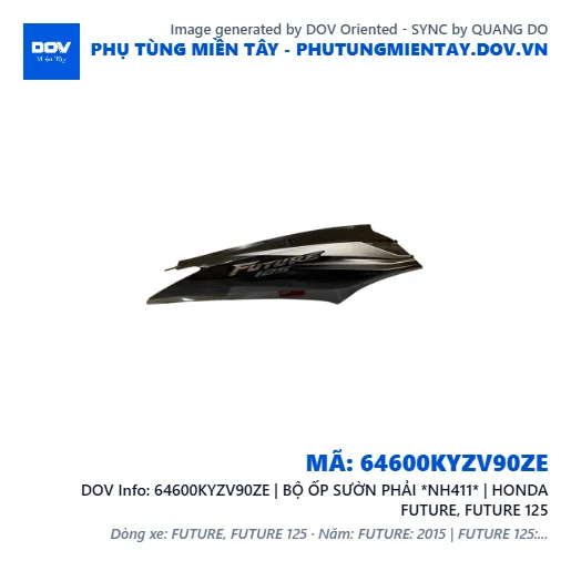 64600KYZV90ZE | BỘ ỐP SƯỜN PHẢI *NH411* | HONDA FUTURE, FUTURE 125 — 64600KYZV90ZE