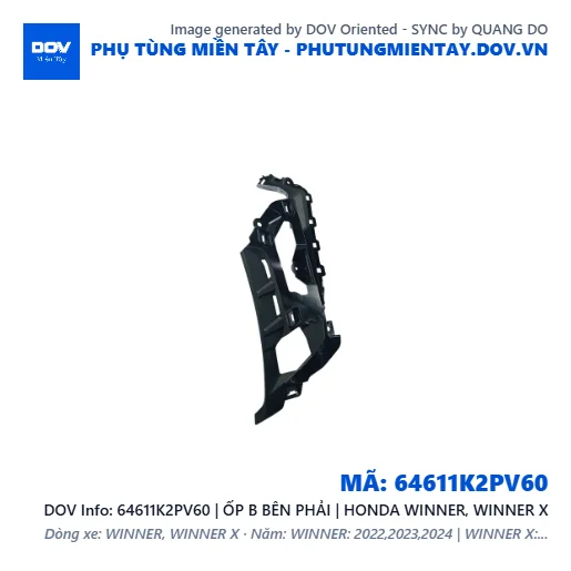64611K2PV60 | ỐP B BÊN PHẢI | HONDA WINNER, WINNER X — 64611K2PV60