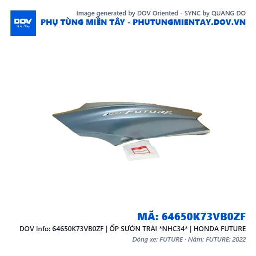 64650K73VB0ZF | ỐP SƯỜN TRÁI *NHC34* | HONDA FUTURE — 64650K73VB0ZF