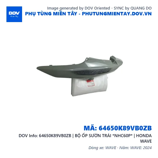 64650K89VB0ZB | BỘ ỐP SƯỜN TRÁI *NHC60P* | HONDA WAVE — 64650K89VB0ZB