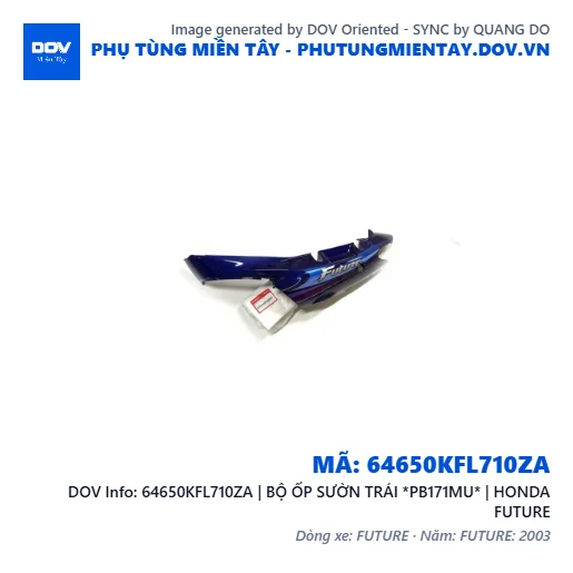 64650KFL710ZA | BỘ ỐP SƯỜN TRÁI *PB171MU* | HONDA FUTURE — 64650KFL710ZA