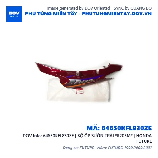 64650KFL830ZE | BỘ ỐP SƯỜN TRÁI *R203M* | HONDA FUTURE — 64650KFL830ZE