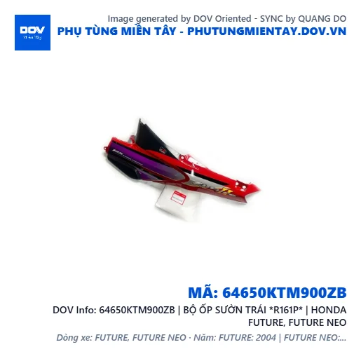 64650KTM900ZB | BỘ ỐP SƯỜN TRÁI *R161P* | HONDA FUTURE, FUTURE NEO — 64650KTM900ZB