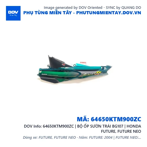 64650KTM900ZC | BỘ ỐP SƯỜN TRÁI BG107 | HONDA FUTURE, FUTURE NEO — 64650KTM900ZC