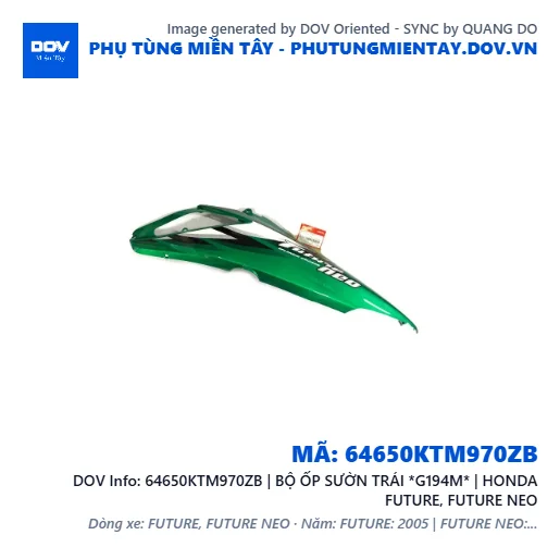 64650KTM970ZB | BỘ ỐP SƯỜN TRÁI *G194M* | HONDA FUTURE, FUTURE NEO — 64650KTM970ZB