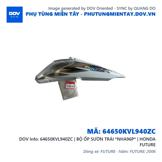 64650KVL940ZC | BỘ ỐP SƯỜN TRÁI *NHA96P* | HONDA FUTURE — 64650KVL940ZC