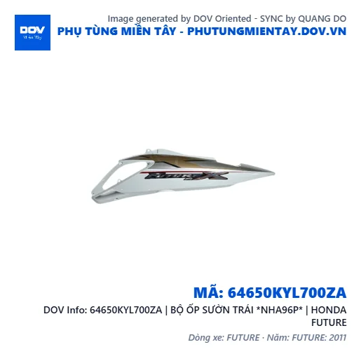 64650KYL700ZA | BỘ ỐP SƯỜN TRÁI *NHA96P* | HONDA FUTURE — 64650KYL700ZA