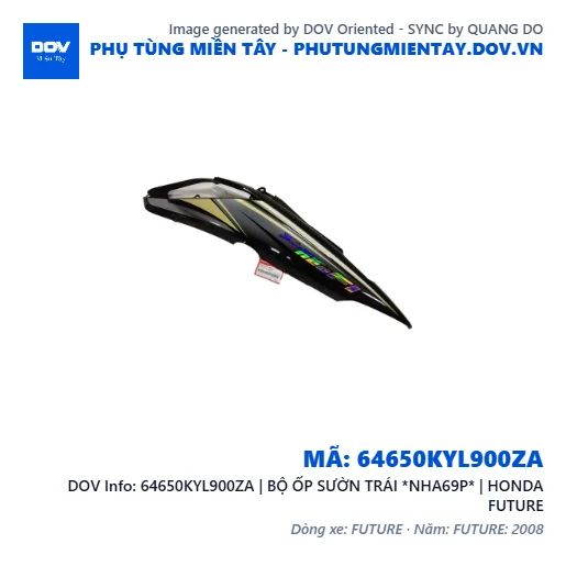 64650KYL900ZA | BỘ ỐP SƯỜN TRÁI *NHA69P* | HONDA FUTURE — 64650KYL900ZA