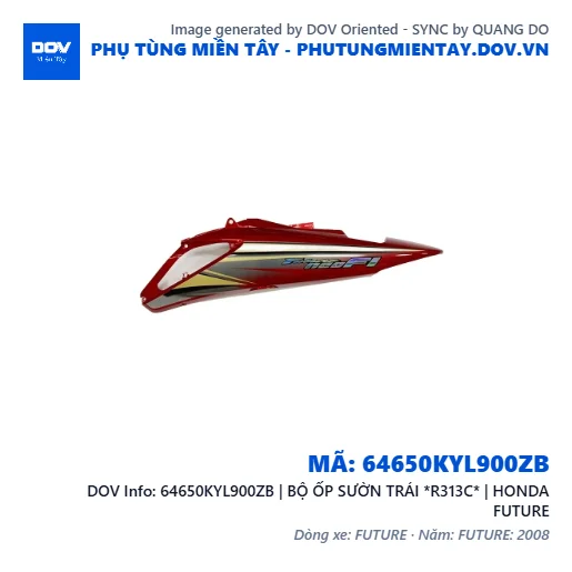 64650KYL900ZB | BỘ ỐP SƯỜN TRÁI *R313C* | HONDA FUTURE — 64650KYL900ZB