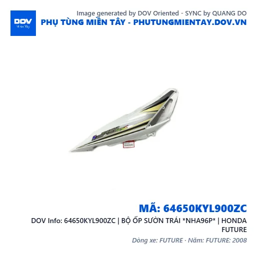 64650KYL900ZC | BỘ ỐP SƯỜN TRÁI *NHA96P* | HONDA FUTURE — 64650KYL900ZC