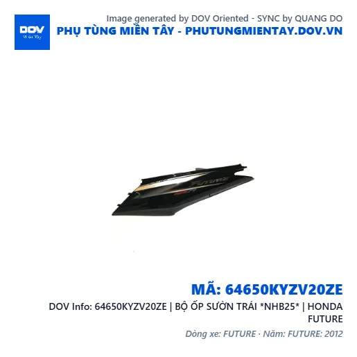 64650KYZV20ZE | BỘ ỐP SƯỜN TRÁI *NHB25* | HONDA FUTURE — 64650KYZV20ZE