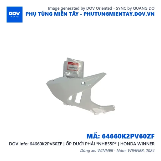 64660K2PV60ZF | ỐP DƯỚI PHẢI *NHB55P* | HONDA WINNER — 64660K2PV60ZF