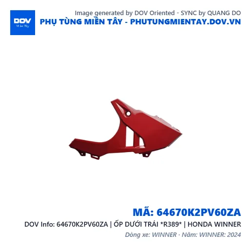 64670K2PV60ZA | ỐP DƯỚI TRÁI *R389* | HONDA WINNER — 64670K2PV60ZA