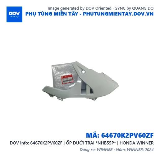 64670K2PV60ZF | ỐP DƯỚI TRÁI *NHB55P* | HONDA WINNER — 64670K2PV60ZF