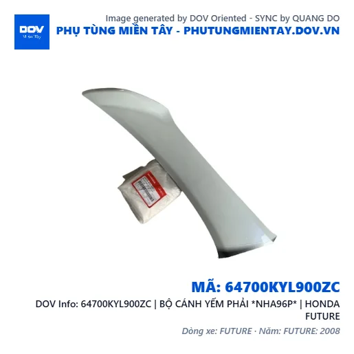 64700KYL900ZC | BỘ CÁNH YẾM PHẢI *NHA96P* | HONDA FUTURE — 64700KYL900ZC