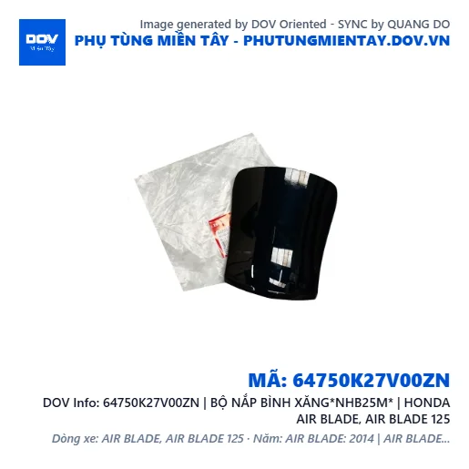 64750K27V00ZN | BỘ NẮP BÌNH XĂNG*NHB25M* | HONDA AIR BLADE, AIR BLADE 125 — 64750K27V00ZN