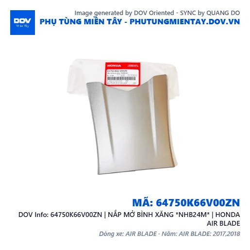 64750K66V00ZN | NẮP MỞ BÌNH XĂNG *NHB24M* | HONDA AIR BLADE — 64750K66V00ZN