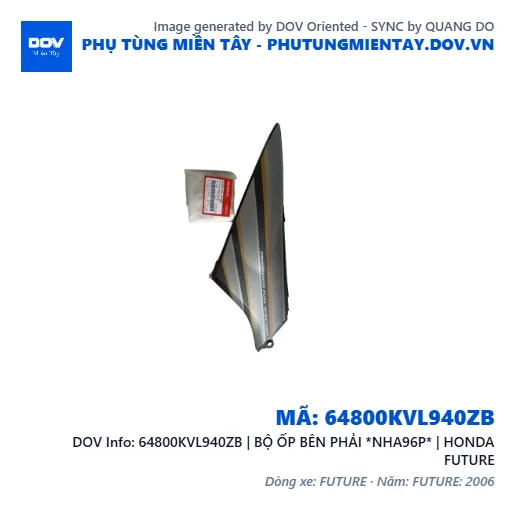 64800KVL940ZB | BỘ ỐP BÊN PHẢI *NHA96P* | HONDA FUTURE — 64800KVL940ZB
