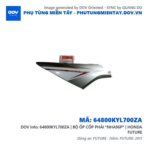 64800KYL700ZA | BỘ ỐP CỐP PHẢI *NHA96P* | HONDA FUTURE — 64800KYL700ZA
