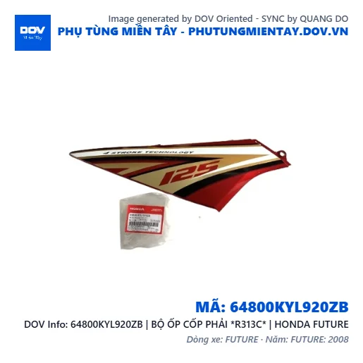 64800KYL920ZB | BỘ ỐP CỐP PHẢI *R313C* | HONDA FUTURE — 64800KYL920ZB