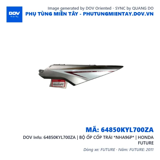 64850KYL700ZA | BỘ ỐP CỐP TRÁI *NHA96P* | HONDA FUTURE — 64850KYL700ZA