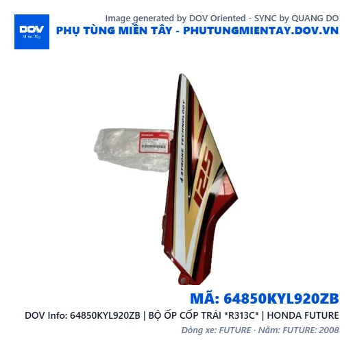 64850KYL920ZB | BỘ ỐP CỐP TRÁI *R313C* | HONDA FUTURE — 64850KYL920ZB