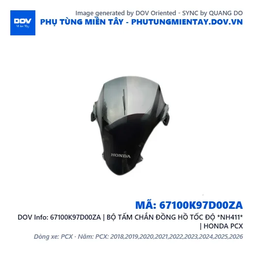 67100K97D00ZA | BỘ TẤM CHẮN ĐỒNG HỒ TỐC ĐỘ *NH411* | HONDA PCX — 67100K97D00ZA