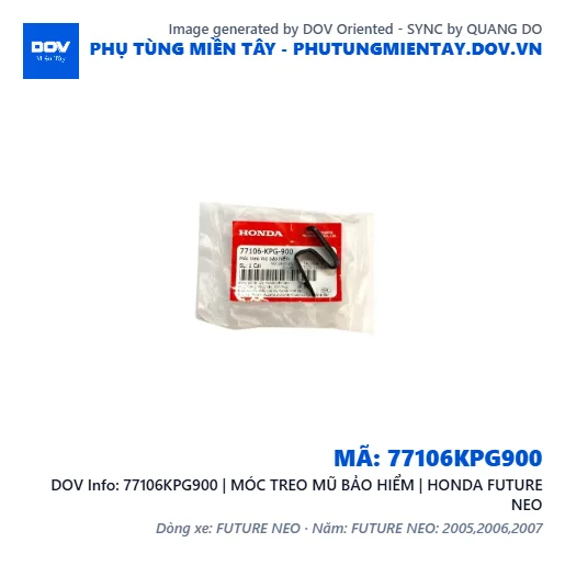 77106KPG900 | MÓC TREO MŨ BẢO HIỂM | HONDA FUTURE NEO — 77106KPG900