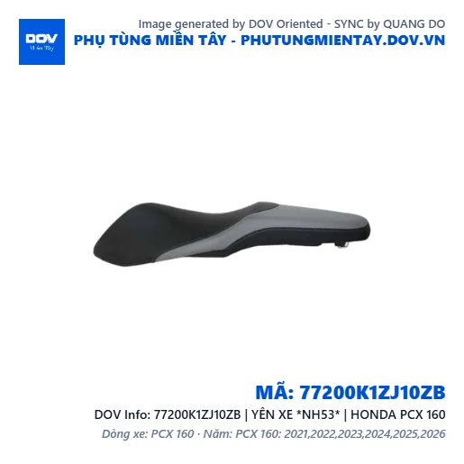 77200K1ZJ10ZB | YÊN XE *NH53* | HONDA PCX 160 — 77200K1ZJ10ZB