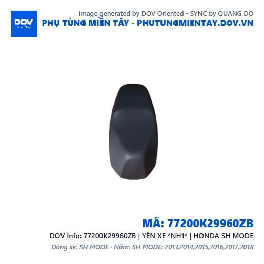 77200K29960ZB | YÊN XE *NH1* | HONDA SH MODE — 77200K29960ZB