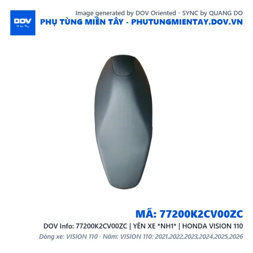 77200K2CV00ZC | YÊN XE *NH1* | HONDA VISION 110 — 77200K2CV00ZC
