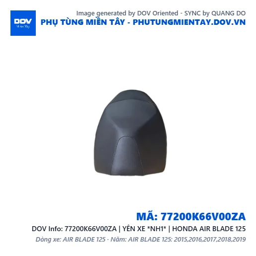 77200K66V00ZA | YÊN XE *NH1* | HONDA AIR BLADE 125 — 77200K66V00ZA