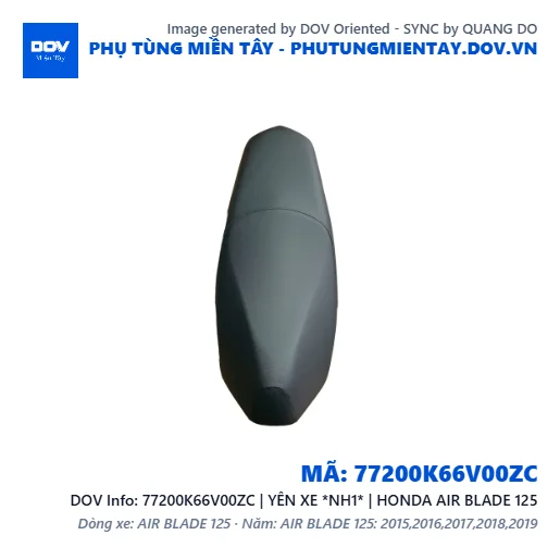 77200K66V00ZC | YÊN XE *NH1* | HONDA AIR BLADE 125 — 77200K66V00ZC