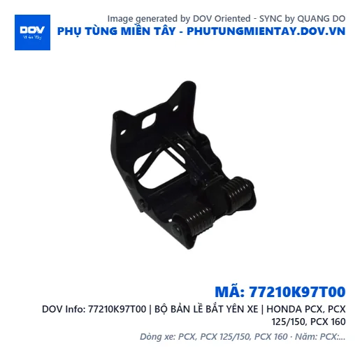 77210K97T00 | BỘ BẢN LỀ BẮT YÊN XE | HONDA PCX, PCX 125/150, PCX 160 — 77210K97T00