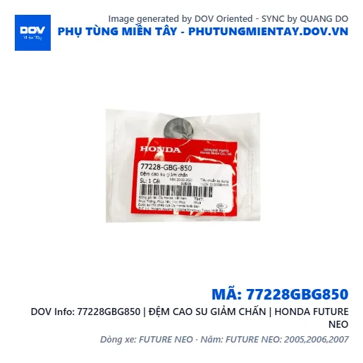 77228GBG850 | ĐỆM CAO SU GIẢM CHẤN | HONDA FUTURE NEO — 77228GBG850